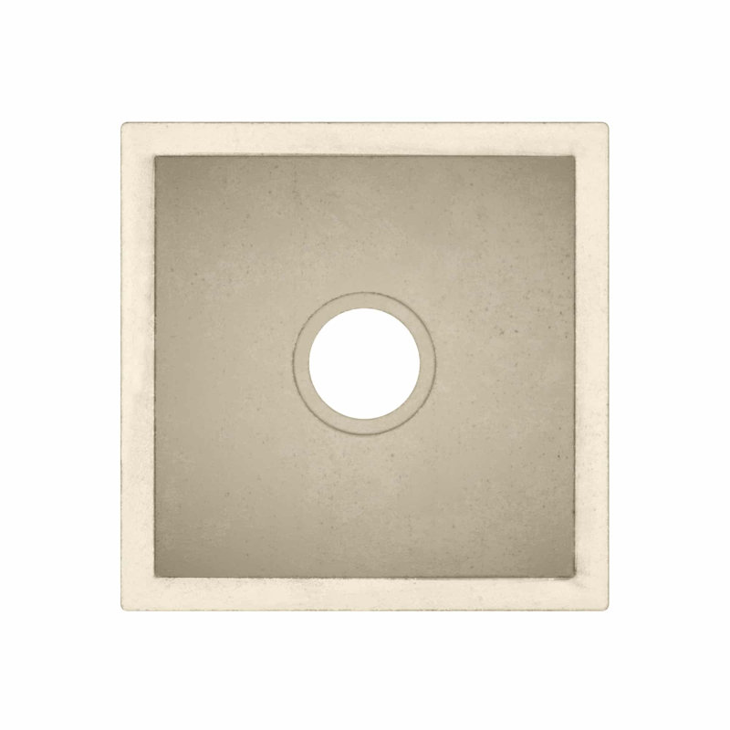 Ventana NativeStone Concrete 15" Square Kitchen/Bar Sink, Sand
