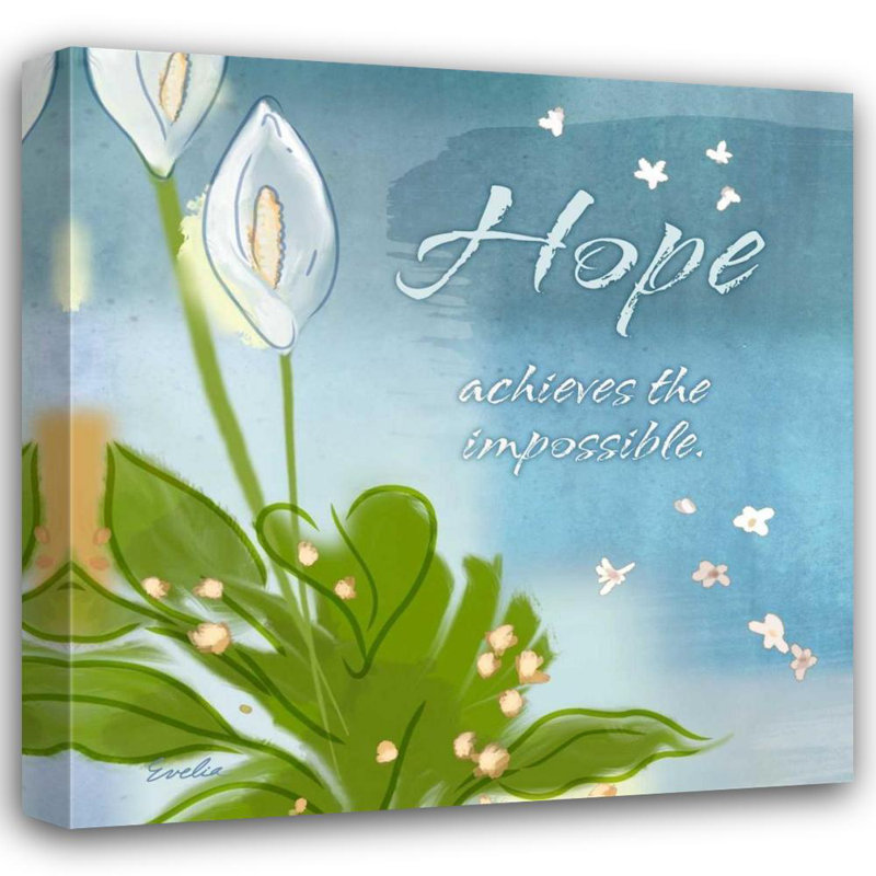 Art sur toile tendue par Trinx Evelia Designs Gallery: Blue Floral Inspiration, H 20 po x l 20 po