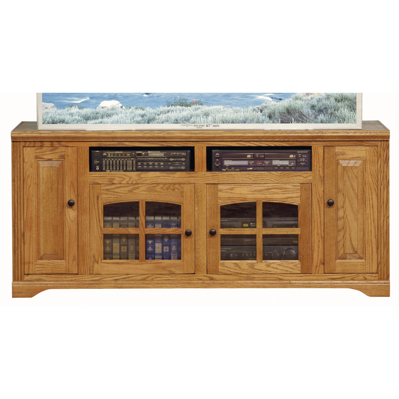 Rafeef Unfinished TV Stand for TVs up to 75", Summer Sage Oak