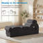 Chaise longue en velours S-Curve, gris foncé-918982954
