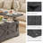 35.4" W Square Farmhouse Coffee Table with Storage, Lift Top Table for Living Room-413861563