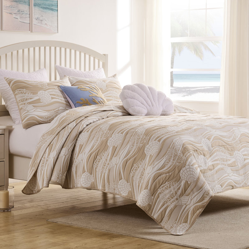 Ensemble de couvre-lit taille simple 2 pièces Greenland Home Fashions Dover, 68 x 88 po, Couvre-lit simple et 1 taie standard