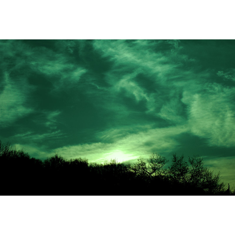 Coucher de soleil vert par Adam Sherbell, H 25,25 po x l 31,25 po x P 0,875 po