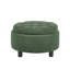 63.5cm Wide Round No Pattern Footstool Ottoman-299197913