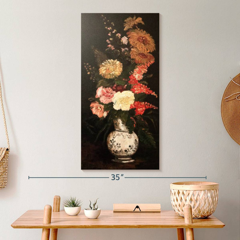 Vase de fleurs 1886, 30" H x 15" W