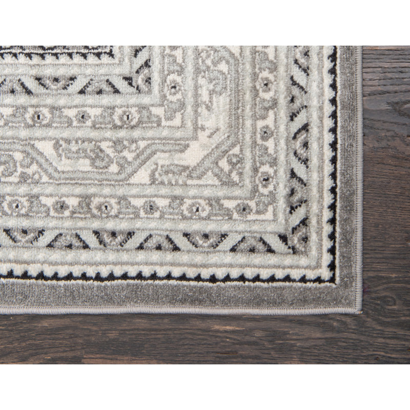 Swinson Geometric Area Rug, Rectangle 10' x 13'1", Gray