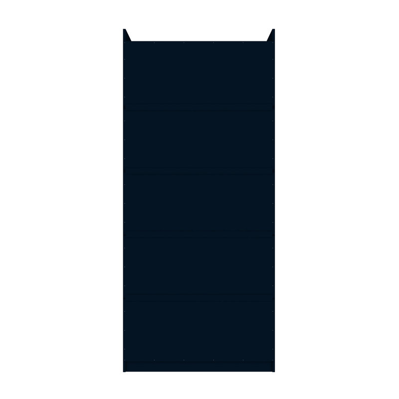 Mulberry Contemporary Modern Open Wardrobe Closet with Hanging Rods in Midnight Blue, Tatiana Midnight Blue