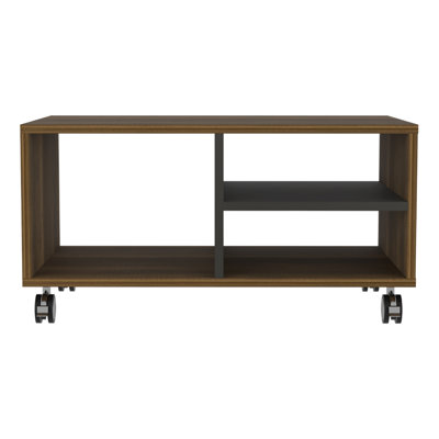 Wheel Coffee Table with Storage