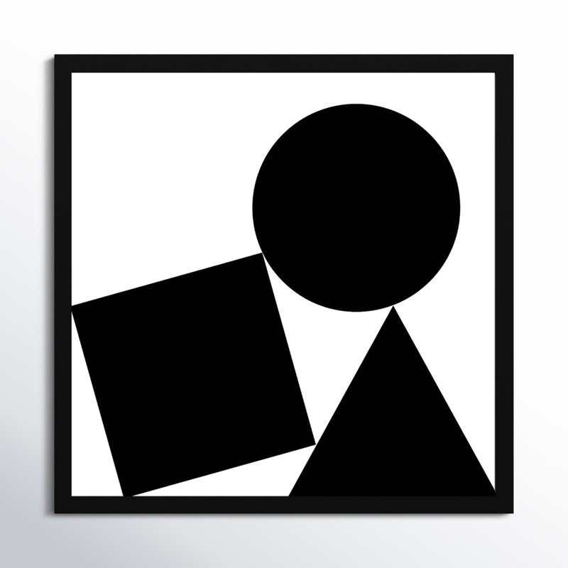 Shapes Stack, 44" H x 44" W, Black Framed