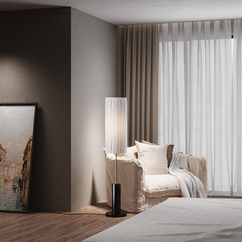 127 H cm Gloss Torchiere Floor Lamp