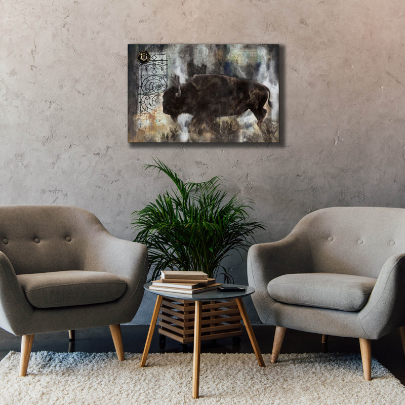 " Buffalo " by Marta Wiley, 26" H x 40" W x 1.5" D