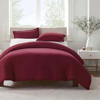 Housse de couette simple Simply Clean bourgogne