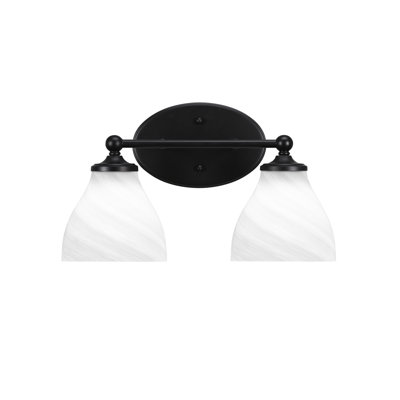 Aitkens Light Bath Bar Shown With 6.25" White Marble Glass