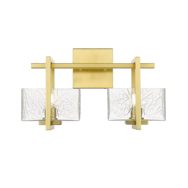 2 - Light Dimmable Bath Bar, Satin Gold