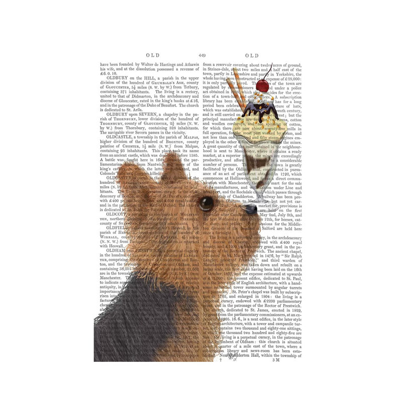Yorkshire Terrier Ice Cream, Print BG 1 Piece Wrapped Canvas Wall Art, 20.32 cm H x 30.48 cm W