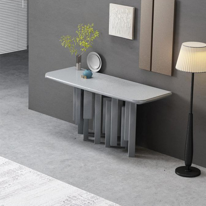 Console Modern Minimalist Art, H 35,43 po x l 62,99 po x P 15,75 po, Bleu grisâtre