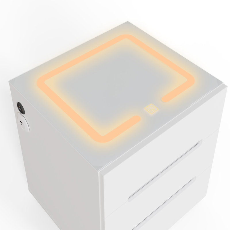 43cm W Manufactured Wood Bedside Table