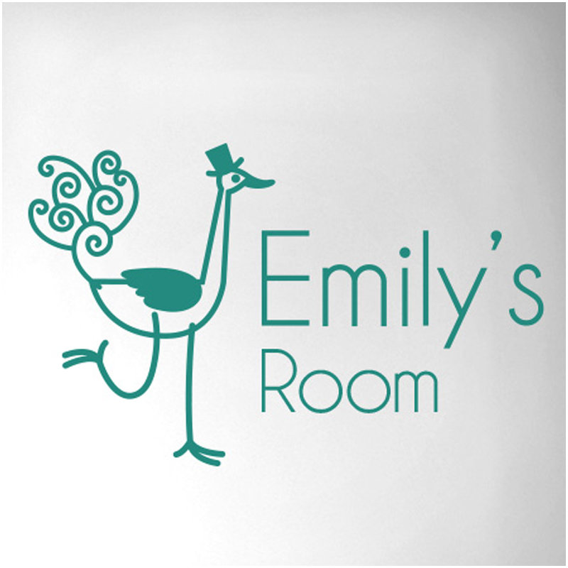 Animals Wall Decal, Aqua Green