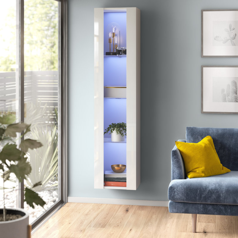 Bibliothèque flottante grise Type-41 15,75 "Fly, Gris, (3 tablettes) H 67 po x l 15,75 po x P 11,5 po