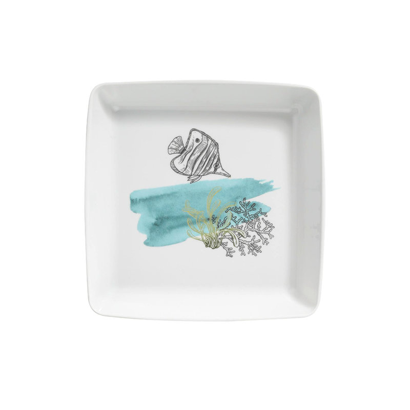 Coralino Piece Porcelain China Dinnerware Set - Service for 6