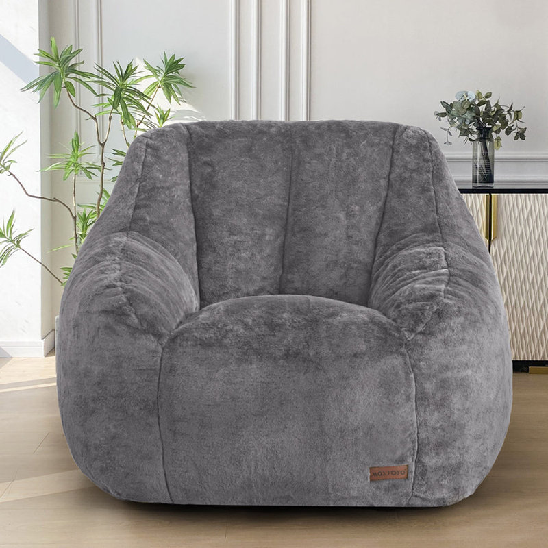 Fauteuil à billes, Fausse fourrure grise