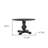  47" Black Rounded Solid Wood Pedestal Base Dining Table-766954418