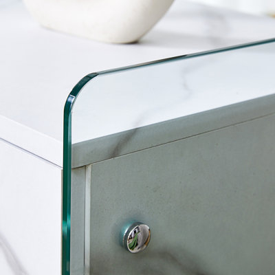 Table de chevet avec tiroir et tablette, table de chevet