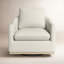 Fauteuil demi-tonneau pivotant de 34 po de largeur Deary-93494371