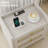 Natural Linen Nightstand, Boho Bedside Table End Table With Quiet Soft Close Drawer, Wood Farmhouse Large Night Stands With Charging Station For Bedroom, Ash-117002128-117002129