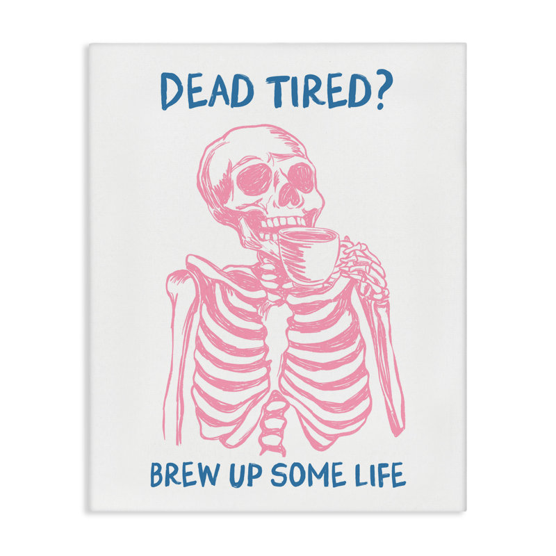 Toile squelette Brew Up Life, conception de JJ Design House LLC, H 30 po x l 24 po