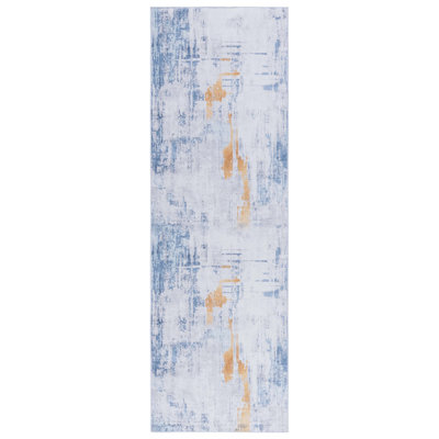 Tapis abstrait gris / bleu