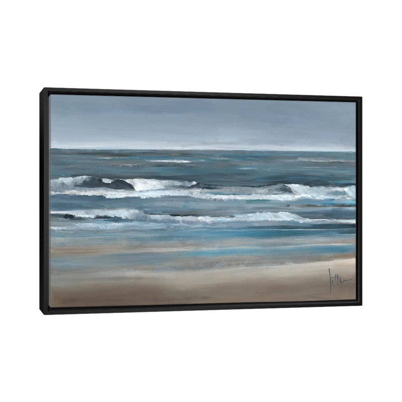 «Waves II», impression sur toile, H 18 po x l 26 po x P 1,5 po, Toile encadrée noire, Pas de tapis