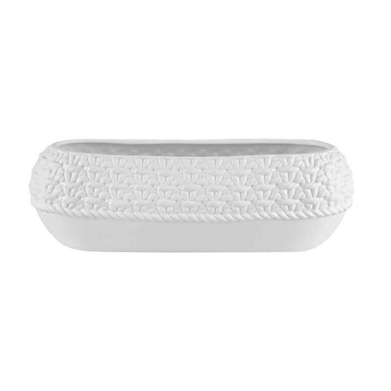 Bol / plateau ovale en porcelaine Knit