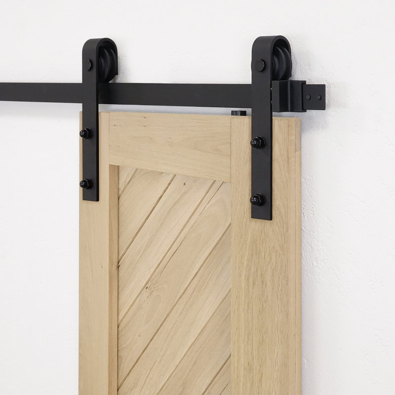 Solid Oak Barn Door Unfinished, Beige