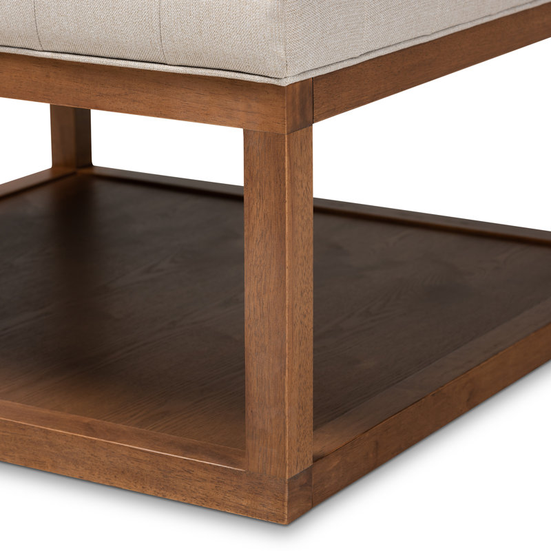 Pankey Upholstered Ottoman, Beige