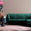 Auryon Small Double 204.5cm Velvet Futon Sofa-87857636