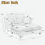 Chaise longue moderne avec coussins-1953559491