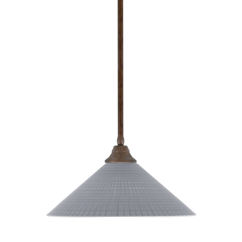 Luminaire suspendu à n'importe quelle tige, H 9 po x l 16 po x P 16 po, Gris, Bronze foncé