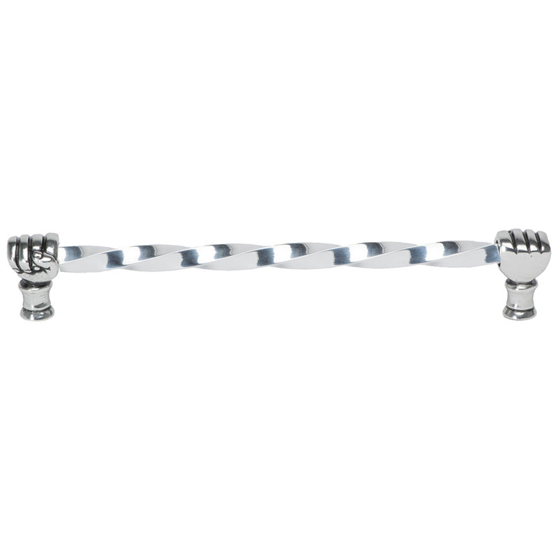 Poing Carpe Diem avec barre de torsion longue de 3/8 po, Argent argent, 18"