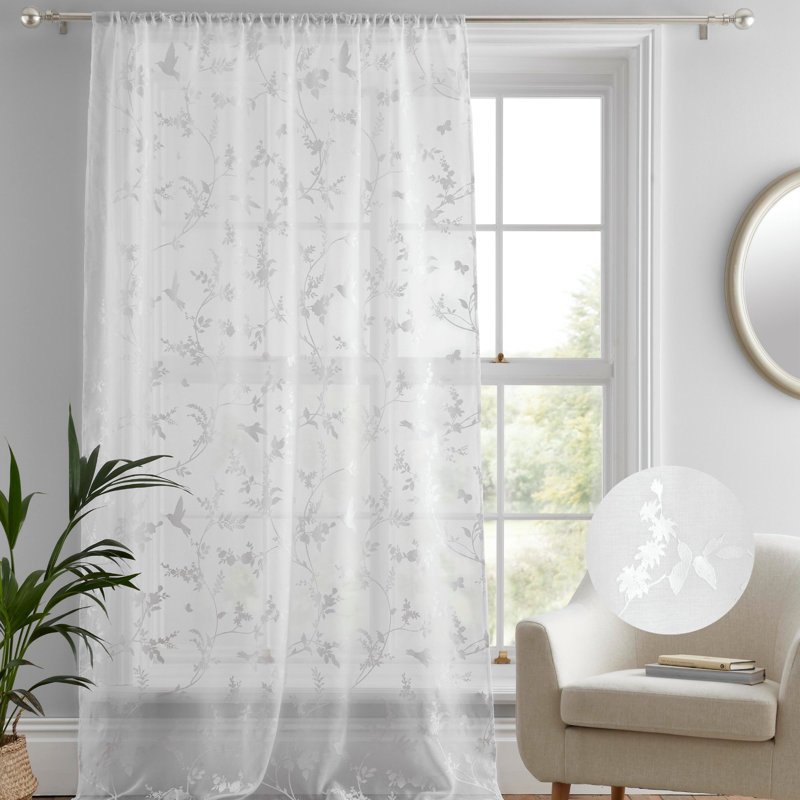 Darnley 100% Polyester  Voile Panel, Width 182 x Drop 140 cm