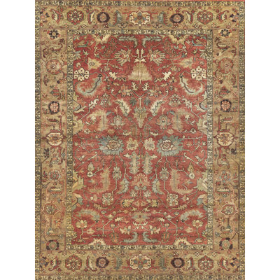 Antique Weave Serapi Wool Oriental Area Rug