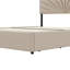 Double Bed Frame With 4 Drawers, Upholstered Platform Bed With Adjustable Headboard And LED, 200cm Upholstered Double Bed Frame With Sturdy Wooden Slat Support, Beige(Linen, No Mattress)-1970291608