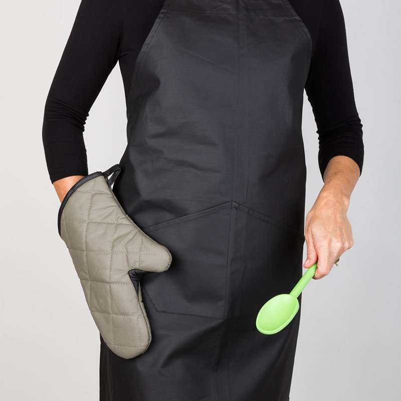 Tablier de cuisine en coton, Noir