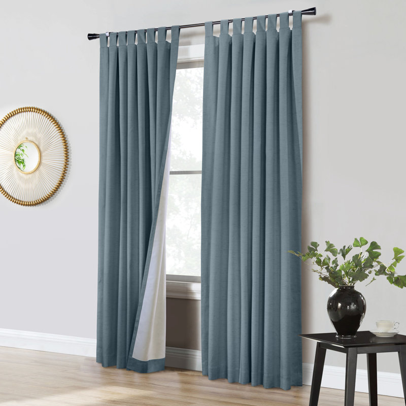 Paire de rideaux occultant et isolant Alizabeth, l 52" x L 84", Bleu