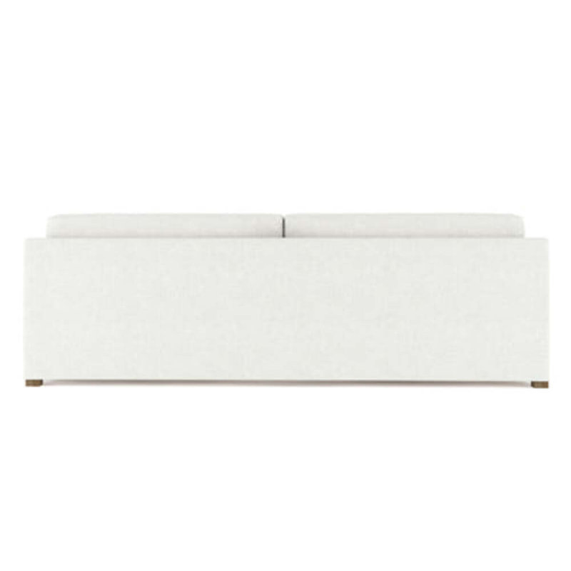 Madison Sofa, 33" H x 108" W x 41" D, Plush Velvet Blanc, Weathered