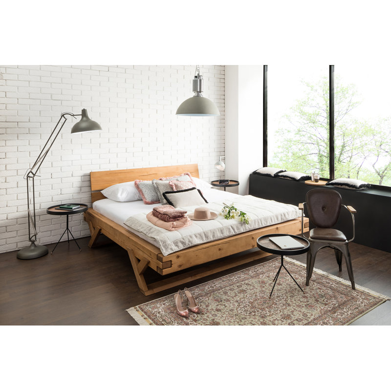 Funk Solid Wood Bed, 200 x 200 cm