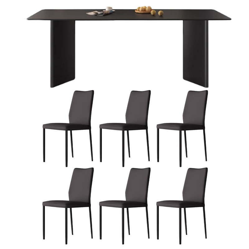 Modern Simple - design Dining Table and Chair, 29.5"H x 86.6"L x 35.4"W