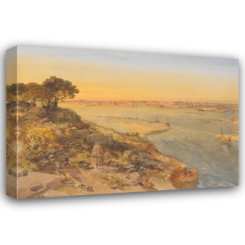 "Allahabad, from the Right Bank of the Jumna" par William Simpson - Art mural sur toile tendue avec châssis