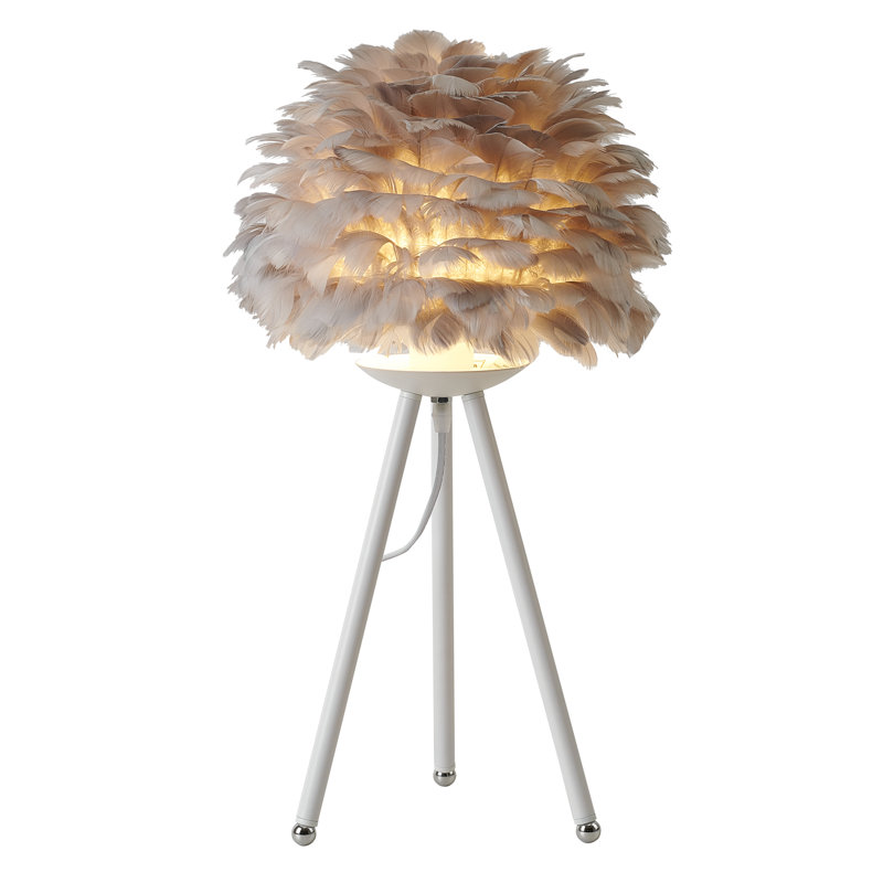 Lampe de table trépied 1 lumière, gris
