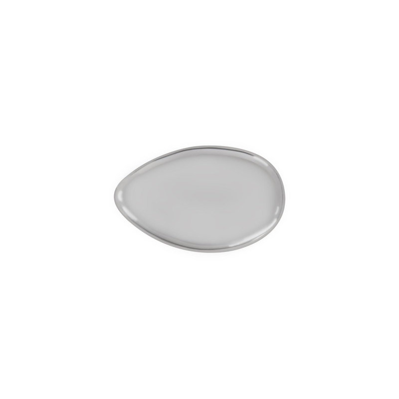 River Stone Coffee Table Liquid Silver, 14" H x 42" L x 26" W, Liquid Silver